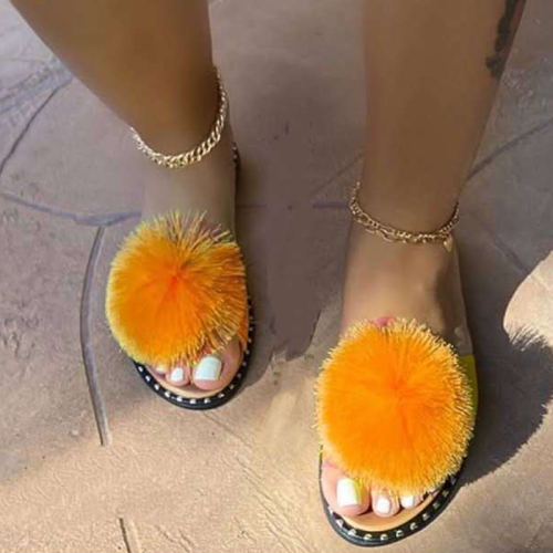 Puffer Ball Sandals