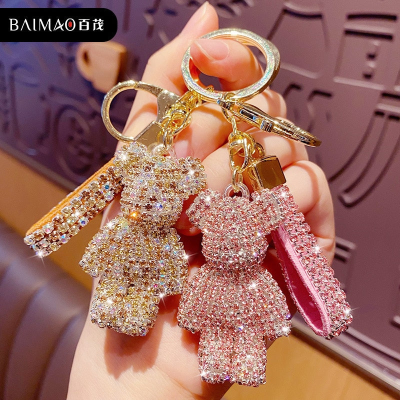 Rhinestone Strap Keychain