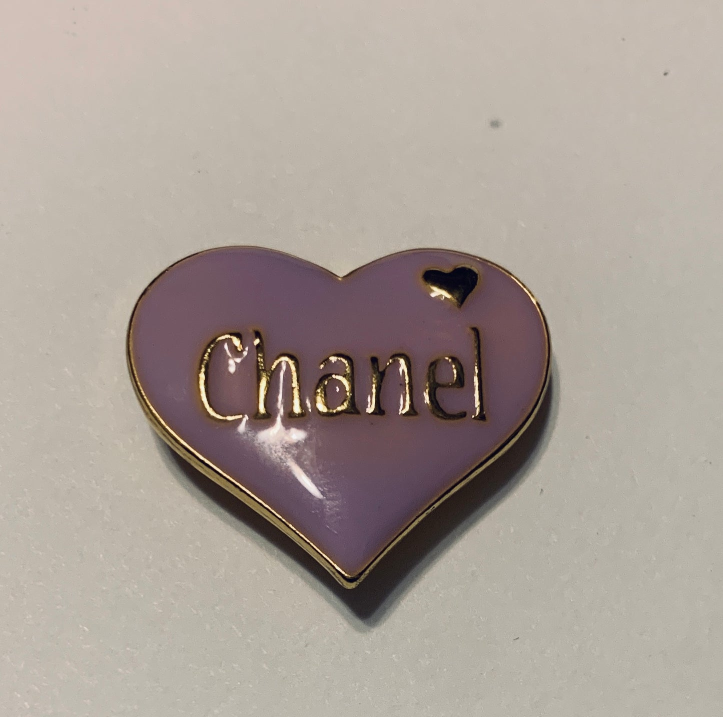 Chanel Heart Croc Charm